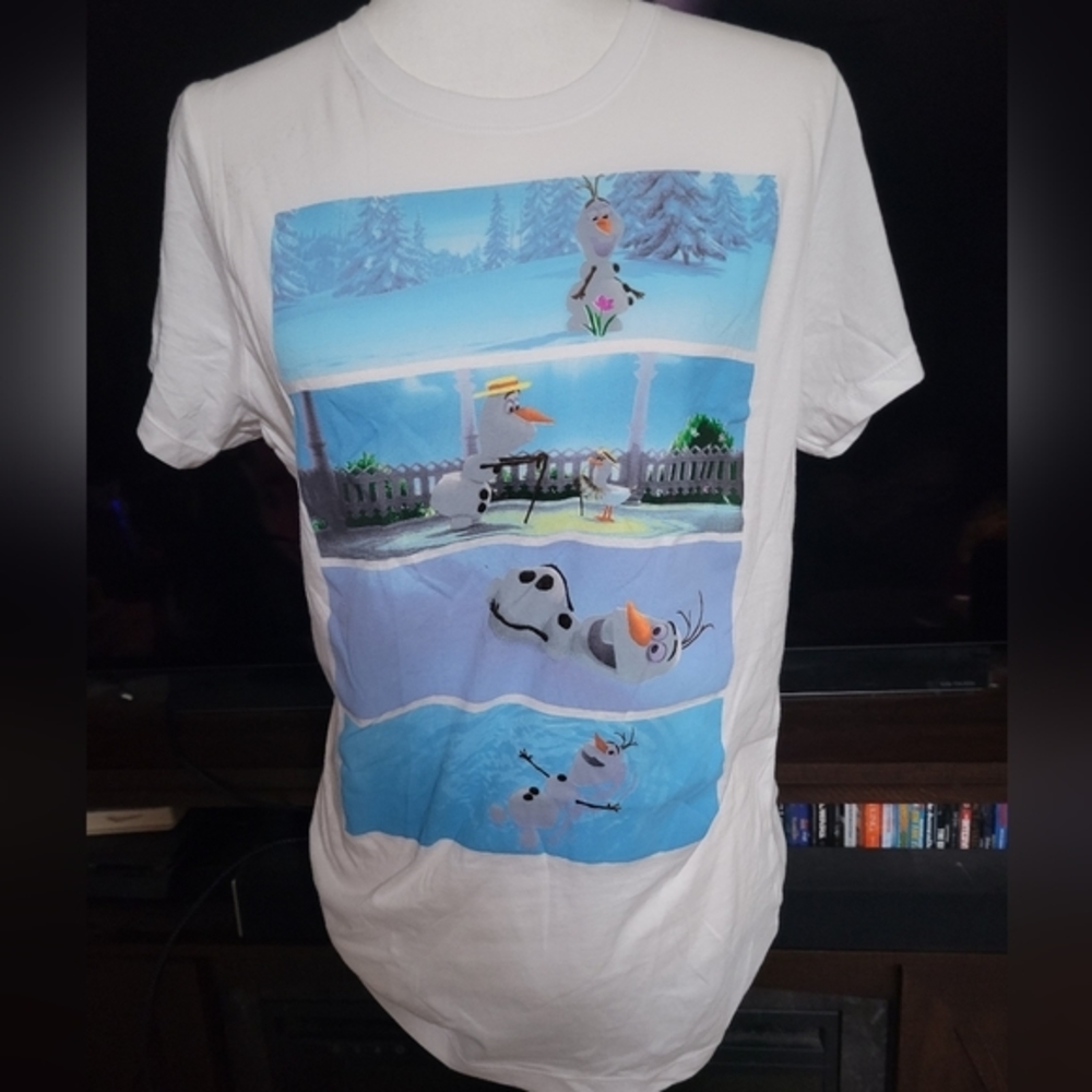 Disney Frozen size‎ Large graphic Tshirt Olaf snowman